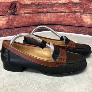 Vittorio Carli Black & Brown Leather Slip On Loafers